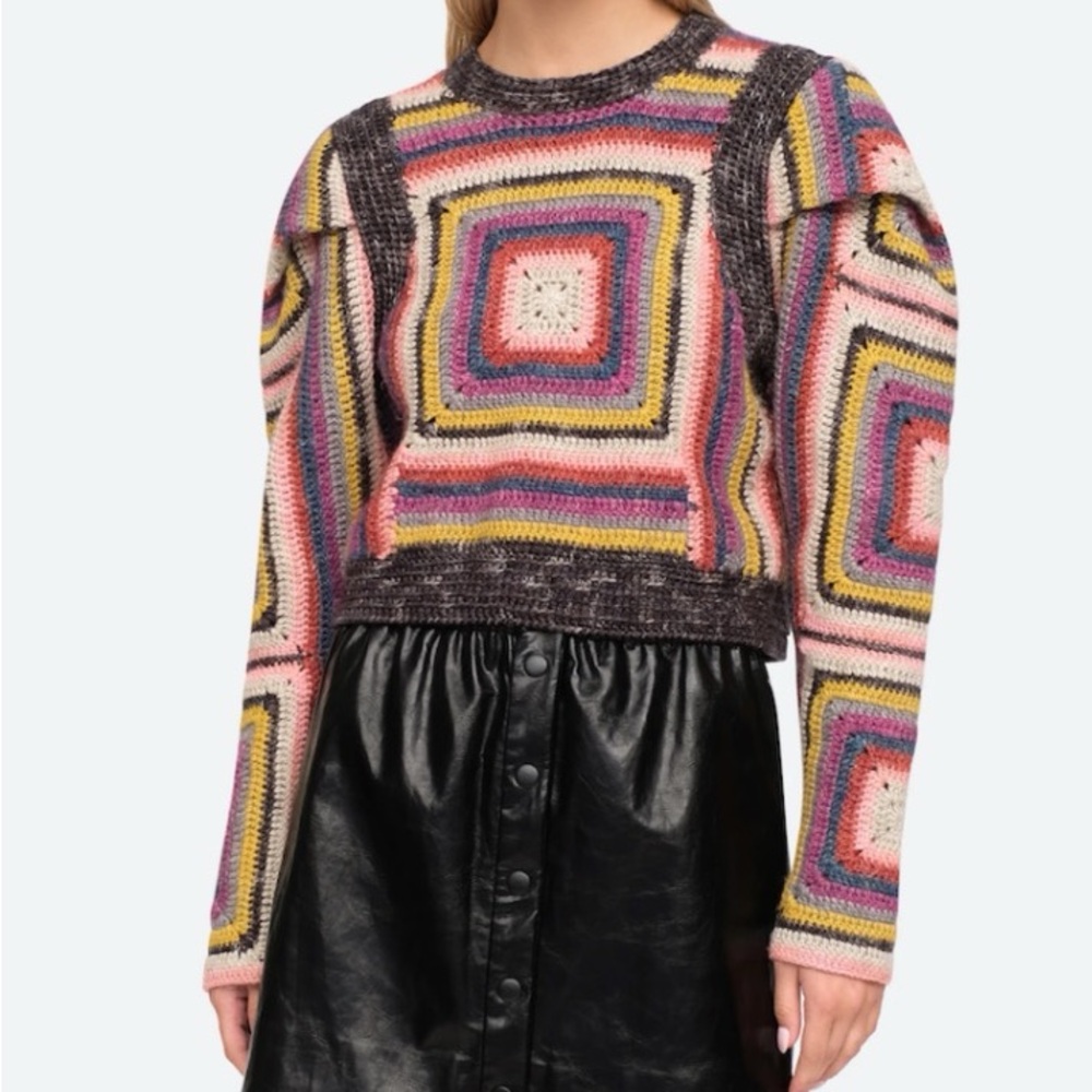 Sea NY Women’s Bette Sweater, Multi color, sample size S/4